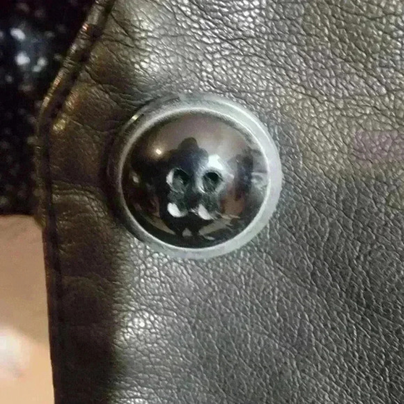 Black Rivet Blazer Jacket Womens XL Faux Leather Black One Button Collarless - Picture 6 of 16